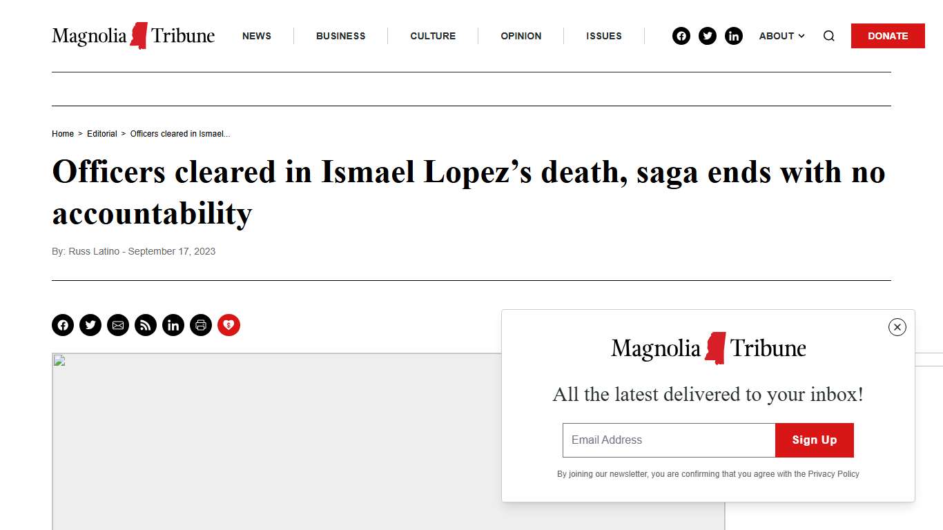 Officers cleared in Ismael Lopez's death, saga ends with no accountability - Magnolia Tribune
